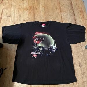 NFL Black Graphic Tee with Helmet Design